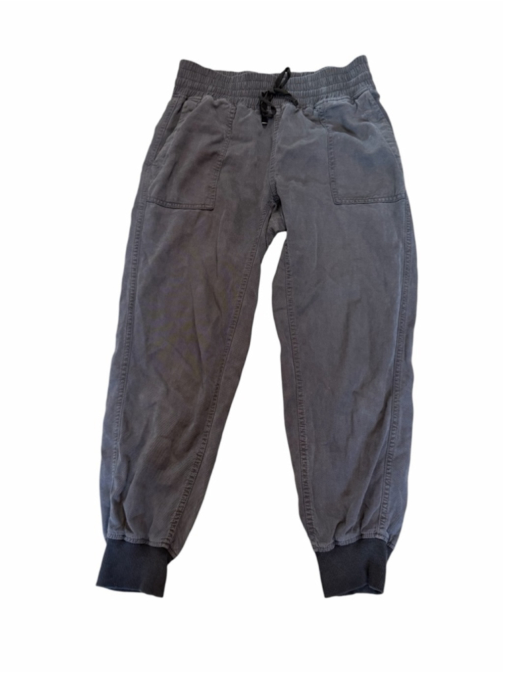Zara Gray Cargo Jogger Pants XS Utility Pocket Drawstring Casual Relaxed - Picture 2 of 9